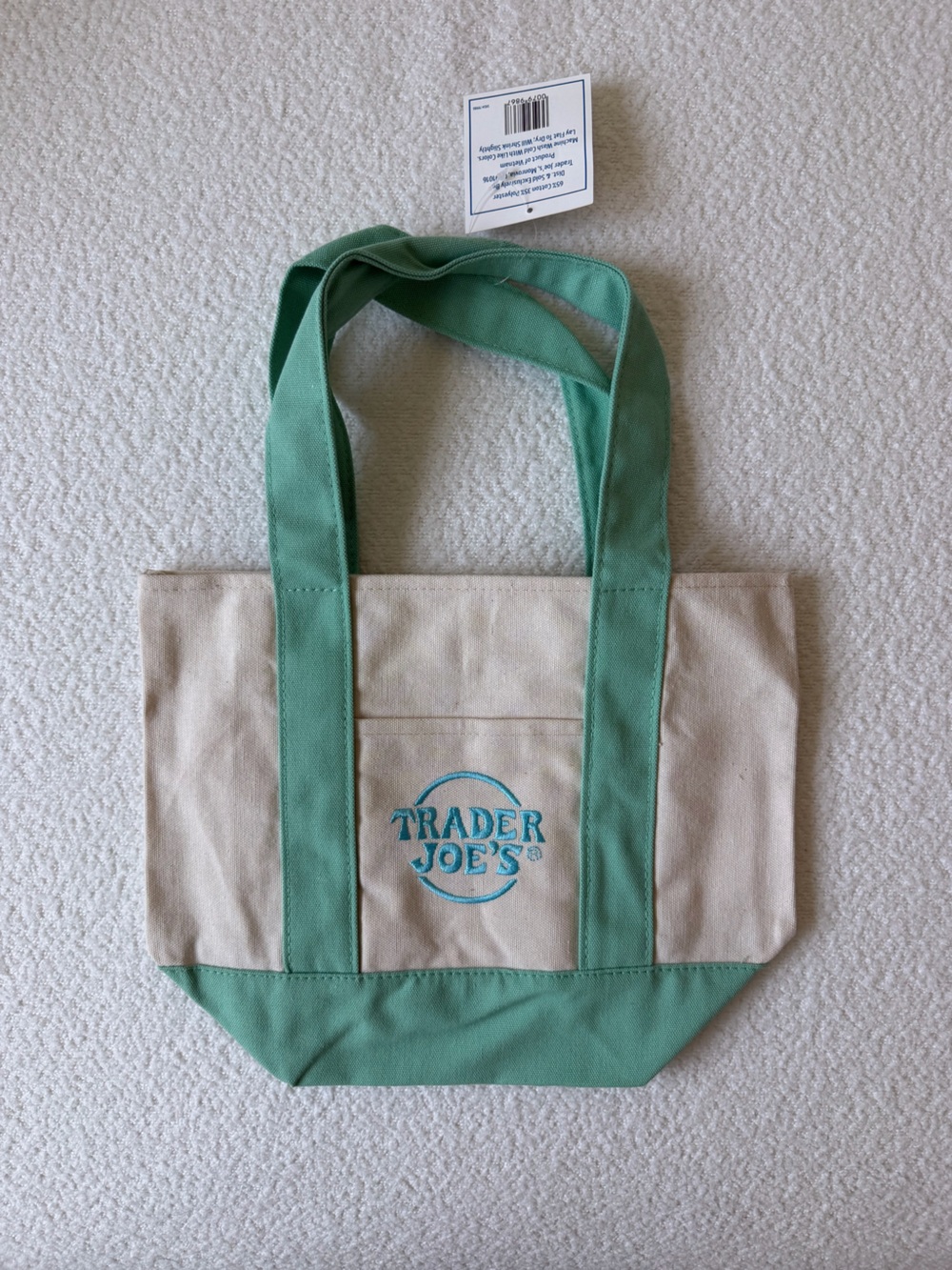 Trader Joe’s Mini Tote Bag Pastele Green